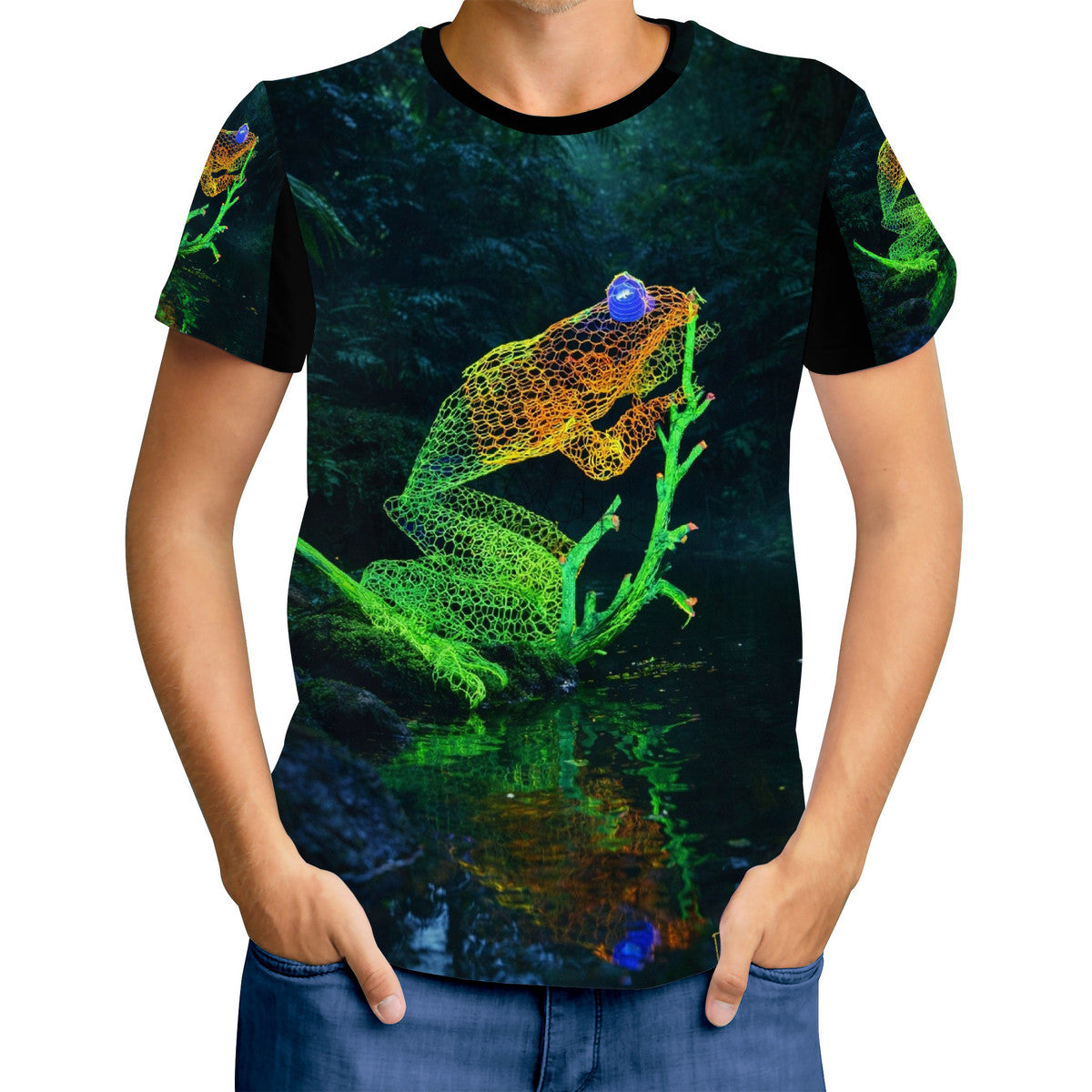 Feeling Froggy - Original Artwork by Craig Davoll - Men's All Over Print T-Shirt