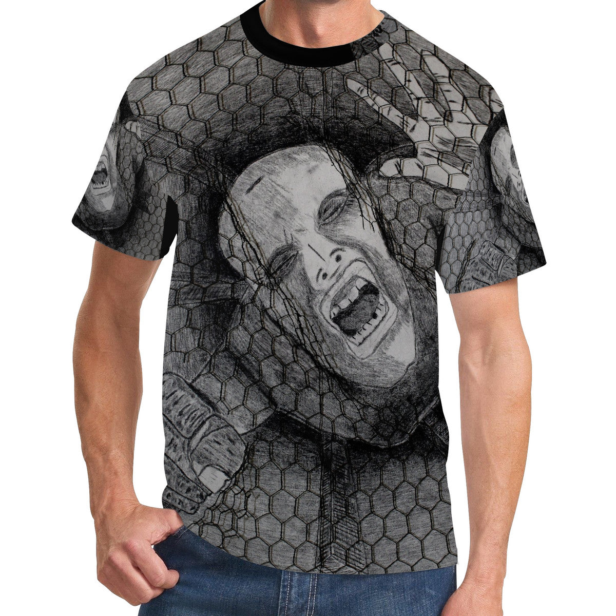 Rage -  Original Artwork  by Craig Davoll - Men's All Over Print T-Shirt