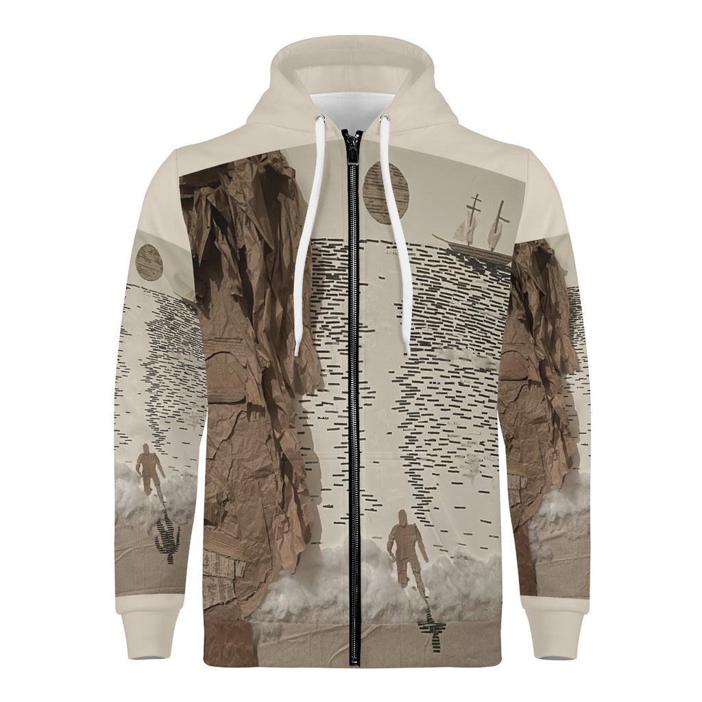 Midnight Run - Origina Artwork by Craig Davoll - Men's All Over Print Zip Hoodie