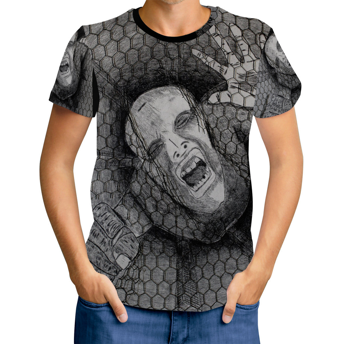 Rage -  Original Artwork  by Craig Davoll - Men's All Over Print T-Shirt