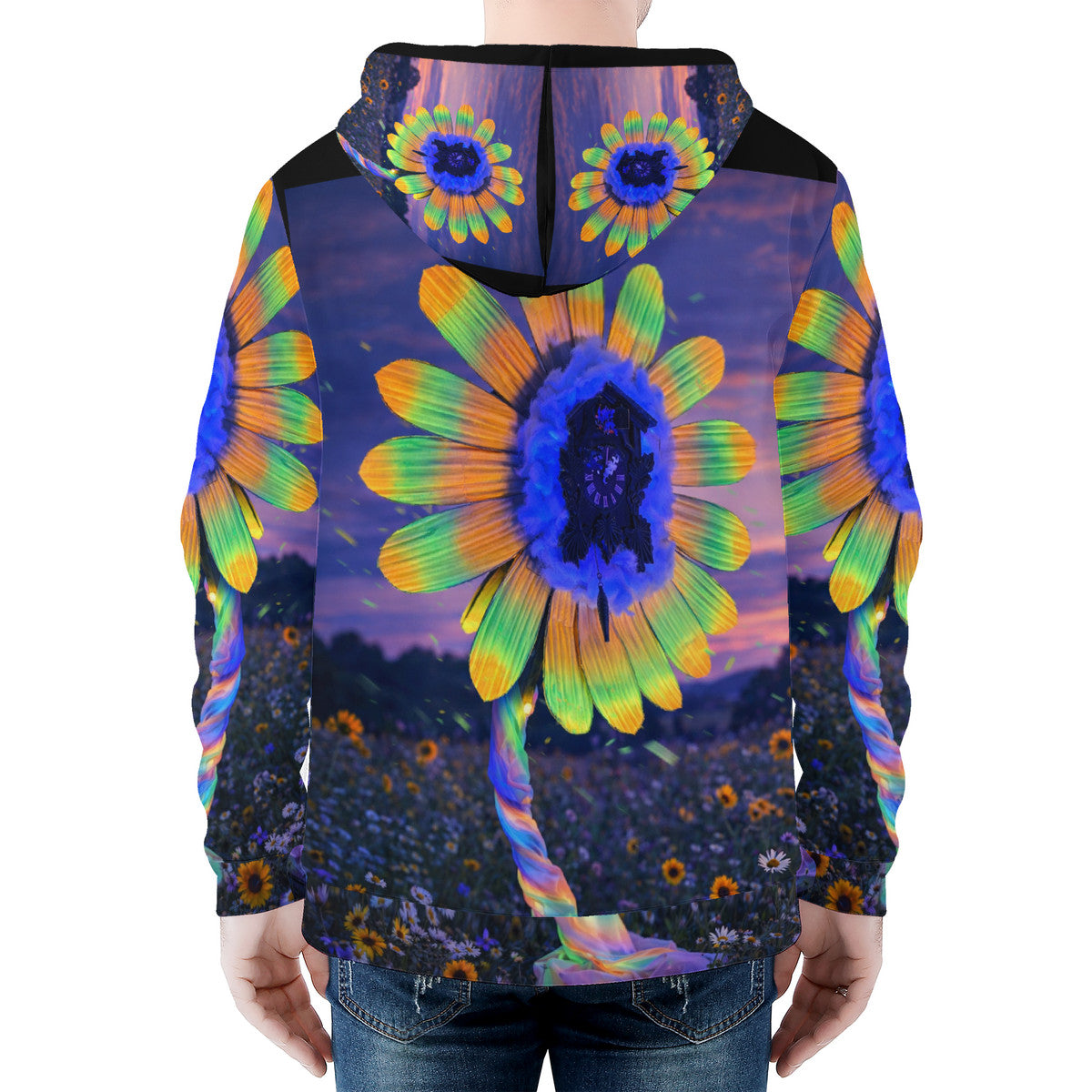 Lucy - Original Artwork by Craig Davoll - Men's All Over Print Zip Hoodie