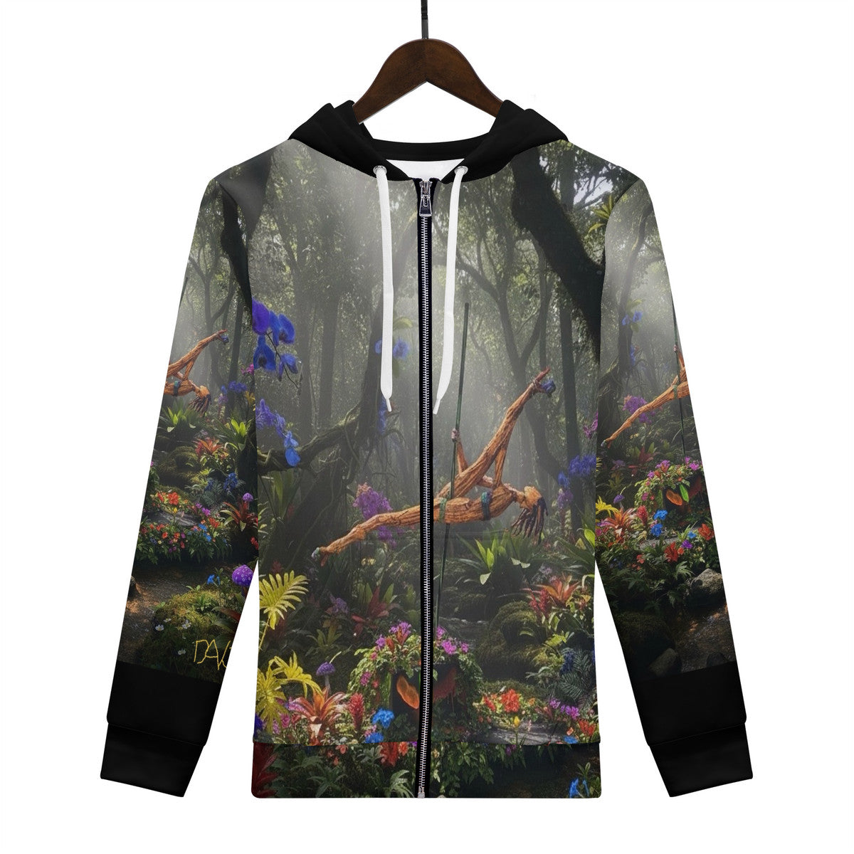 Strength and Beauty On Display - Original Art by Craig Davoll - Women's All Over Print Zip Hoodie