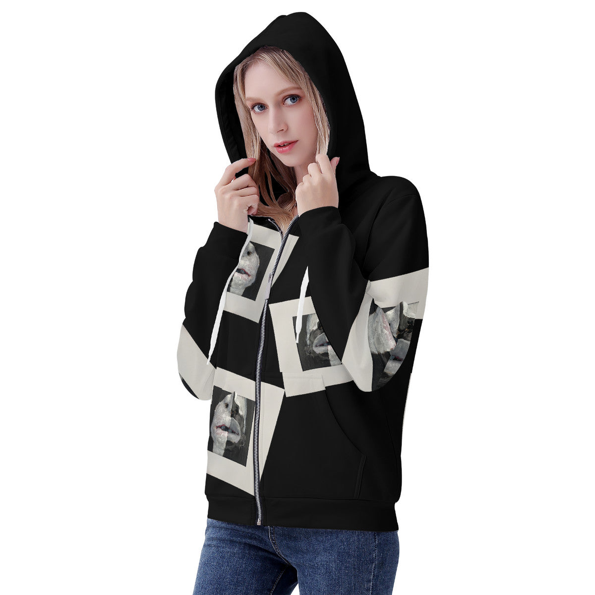 The Warriors - Original Artwork by Craig Davoll -  Women's All Over Print Zip Hoodie