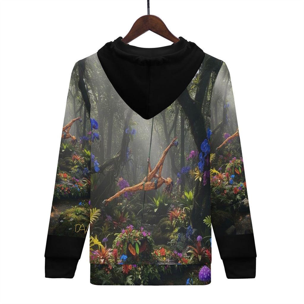 Strength and Beauty On Display - Original Art by Craig Davoll - Women's All Over Print Zip Hoodie