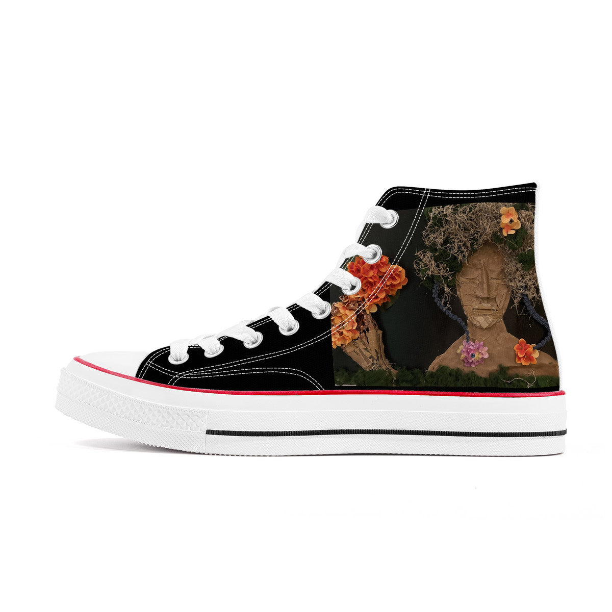 Come See Me -Original artwork by Craig Davoll - D70 High Top Canvas Shoes - White