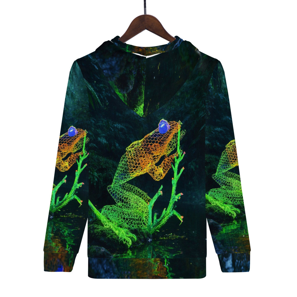 Nature Wins -Feeling Froggy-  Original Artwork by Craig Davoll - Men's All Over Print Hoodie