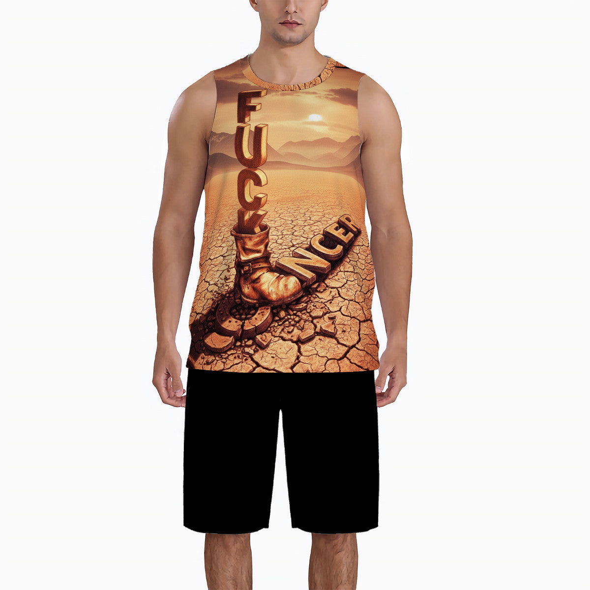 F*ck Cancer - Original Art by Craig Davoll - Men’s Basketball Uniform Jersey Set
