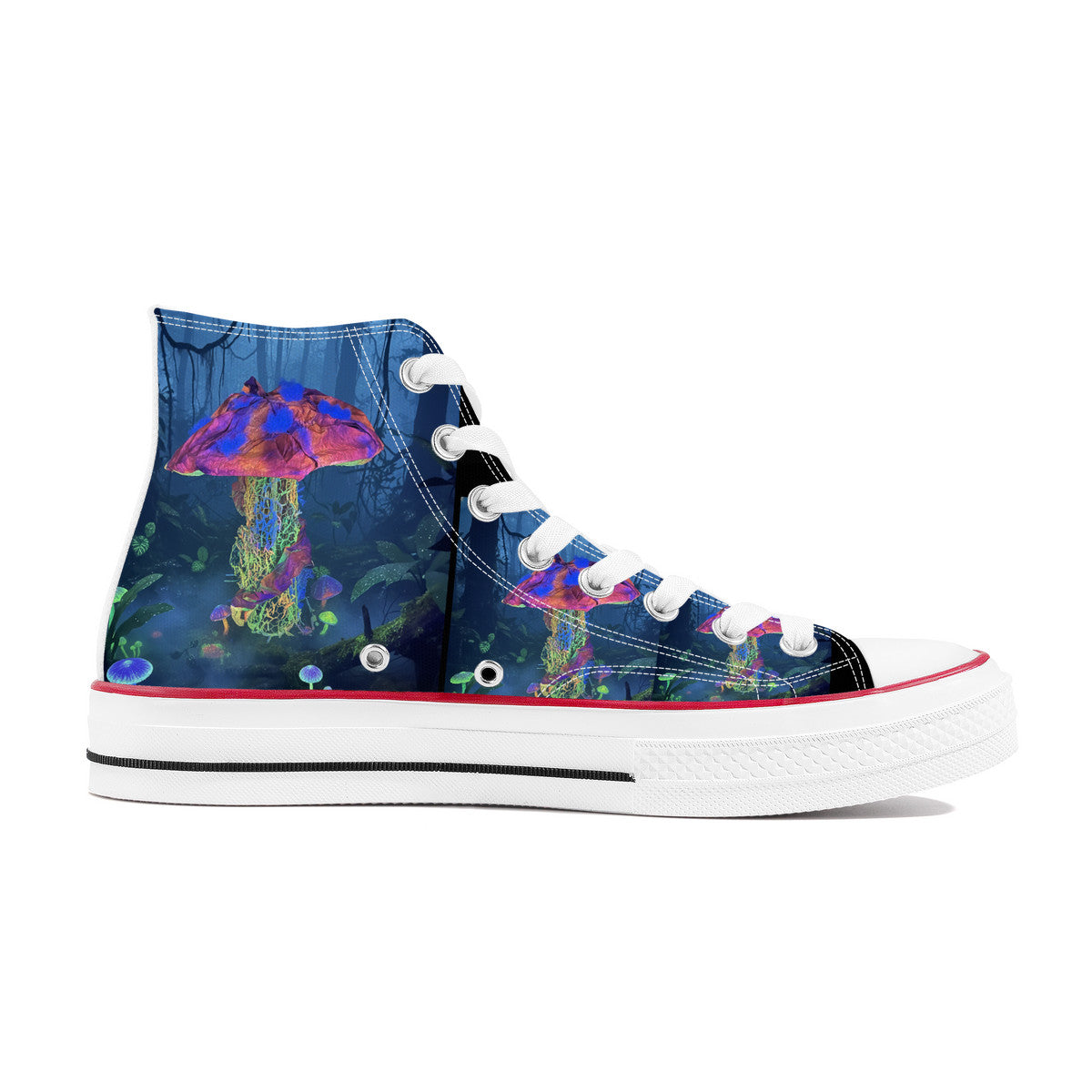 D70 High Top Canvas Shoes - White