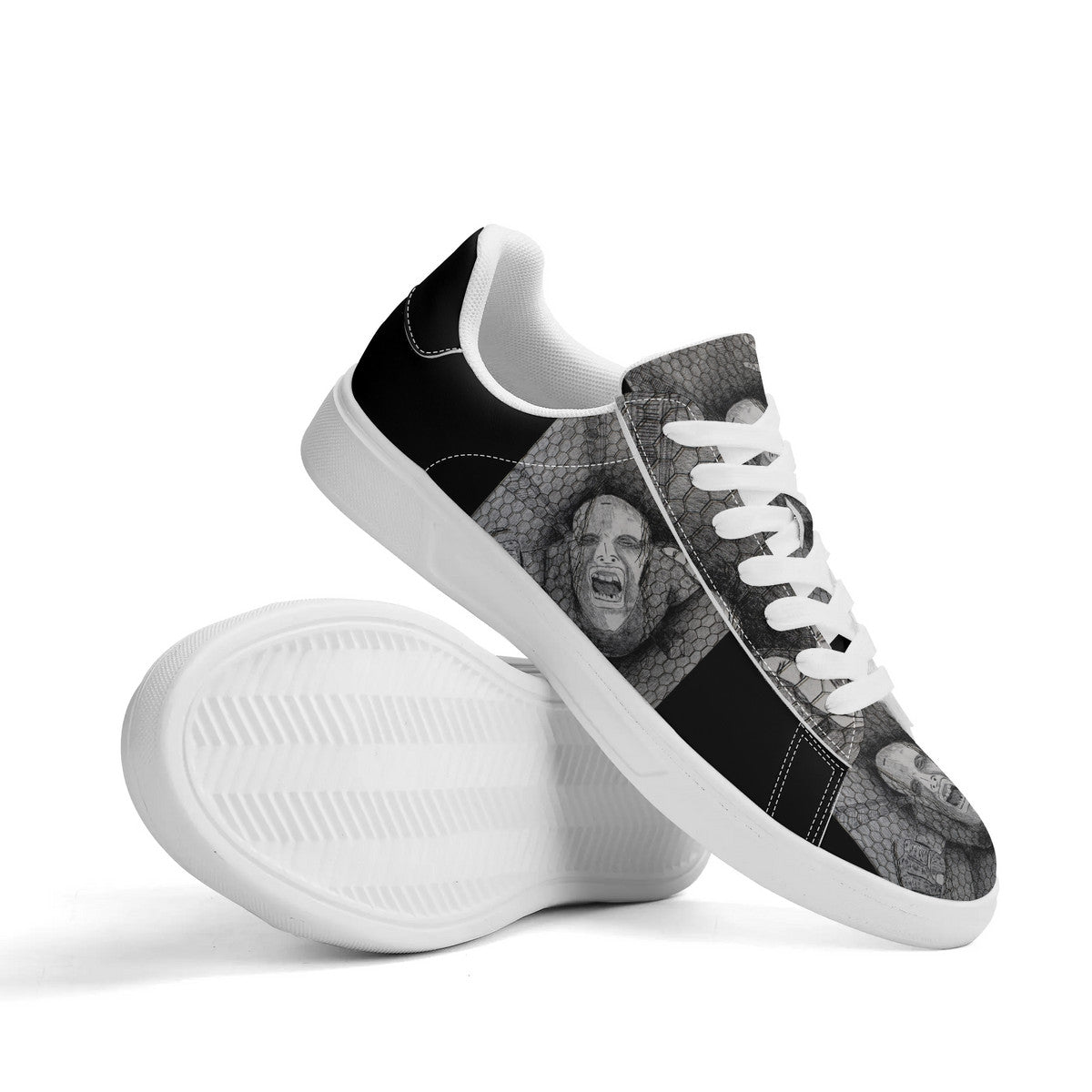 Rage - Original Artwork by Craig Davoll - Unisex Premium Synthetic Leather Sneakers