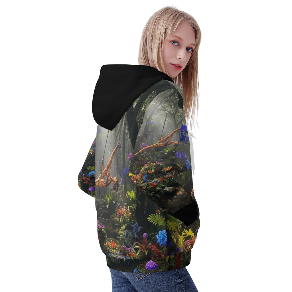 Strength and Beauty On Display - Original Art by Craig Davoll - Women's All Over Print Zip Hoodie