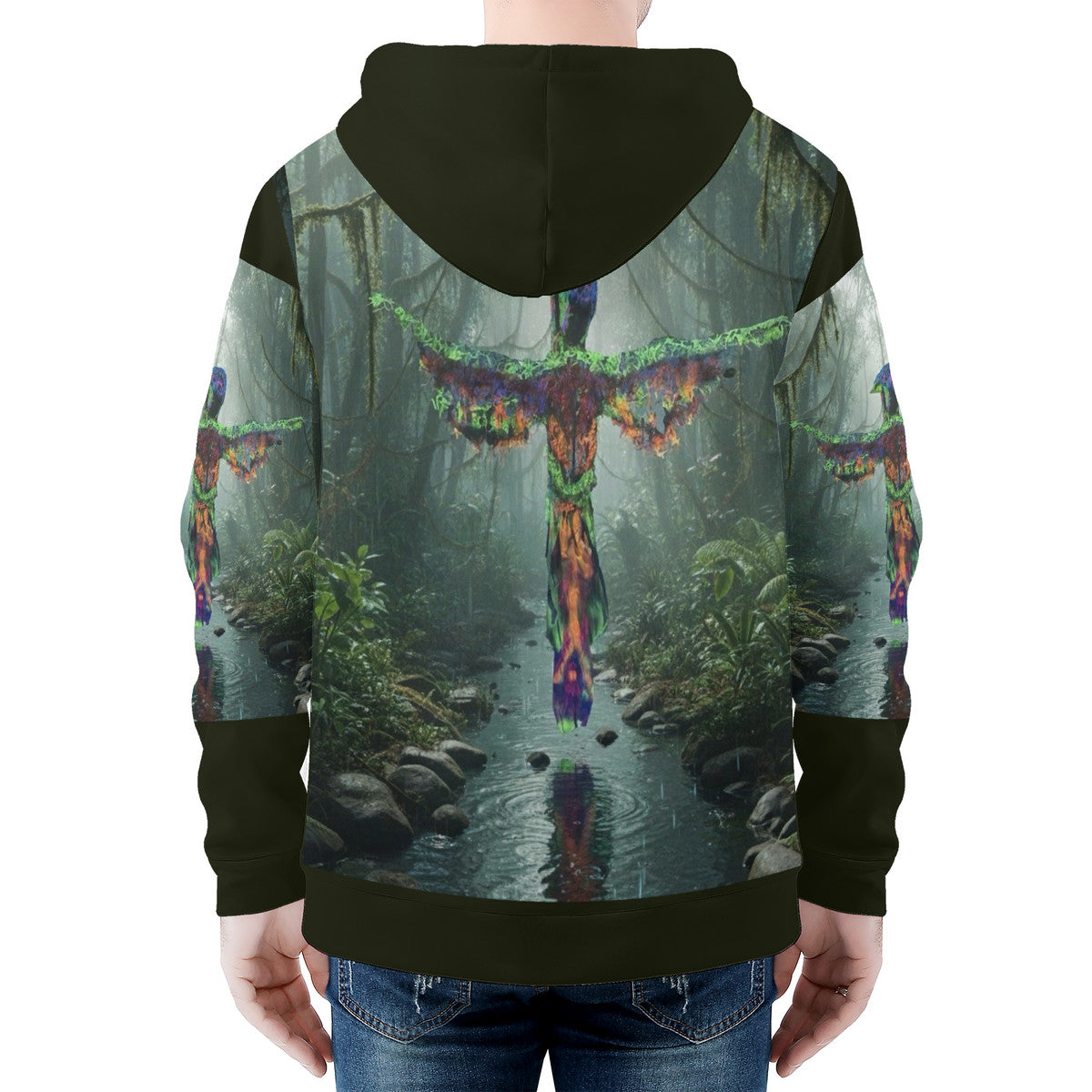Phoenix Rising - Original Art by Craig Davoll -  Men's All Over Print Zip Hoodie