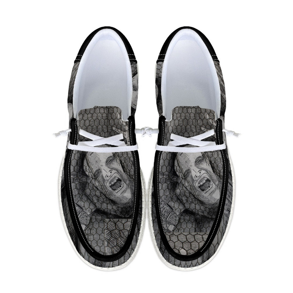 Rage - Original Artwork by Craig Davoll - New Upgraded Canvas Loafers