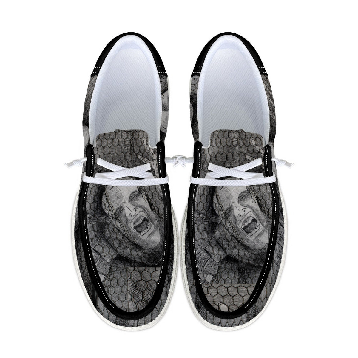 Rage - Original Artwork by Craig Davoll - New Upgraded Canvas Loafers