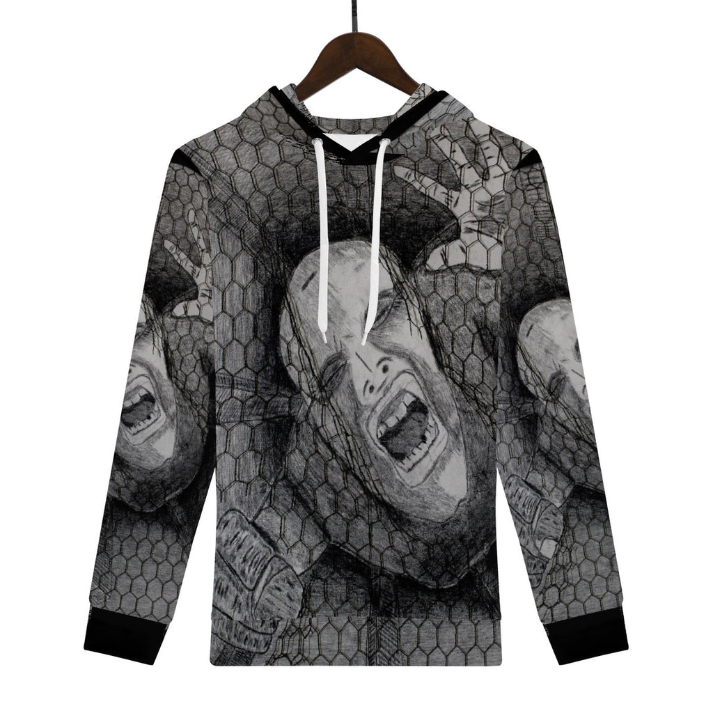 Rage - Original Artwork by Craig Davoll - Men's All Over Print Hoodie