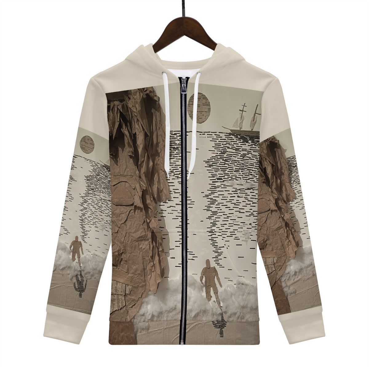 Midnight Run - Origina Artwork by Craig Davoll - Men's All Over Print Zip Hoodie