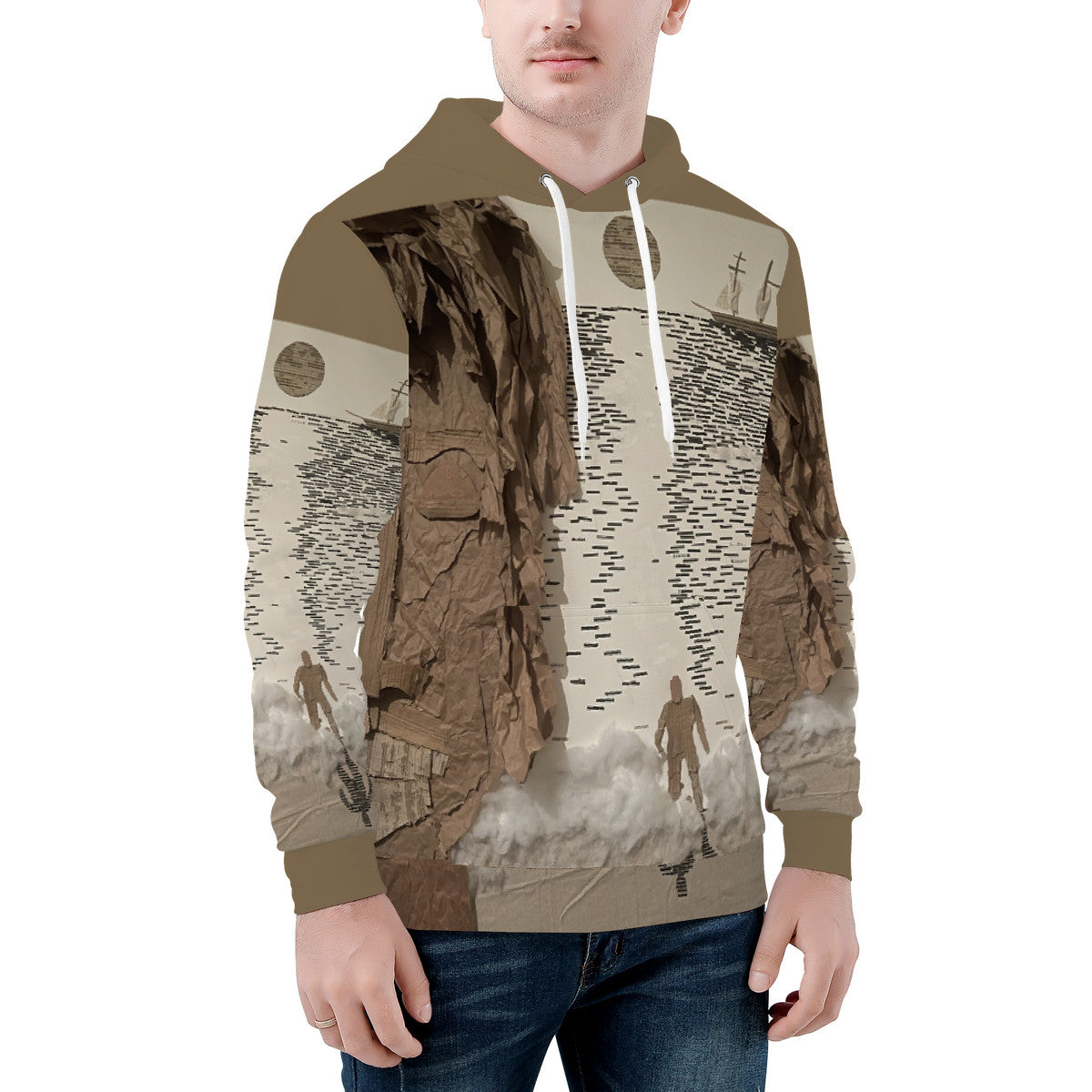 Midnight Run - Original Artwork by Craig Davoll - Men's All Over Print Hoodie