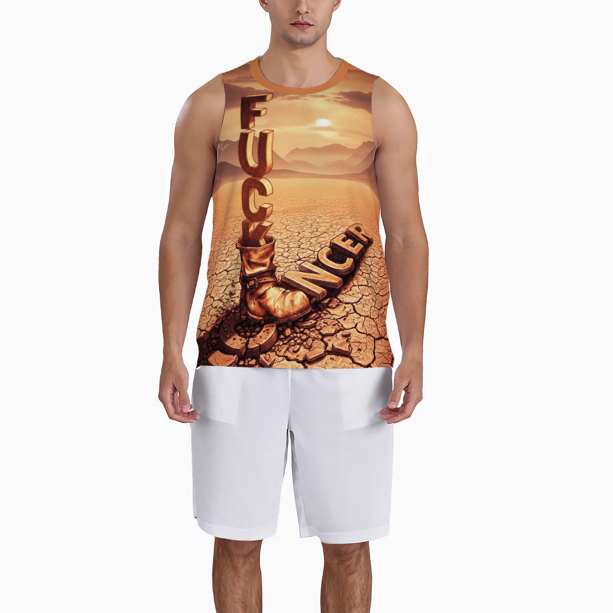 F*ck Cancer - Original Art by Craig Davoll - Men’s Basketball Tops Jersey
