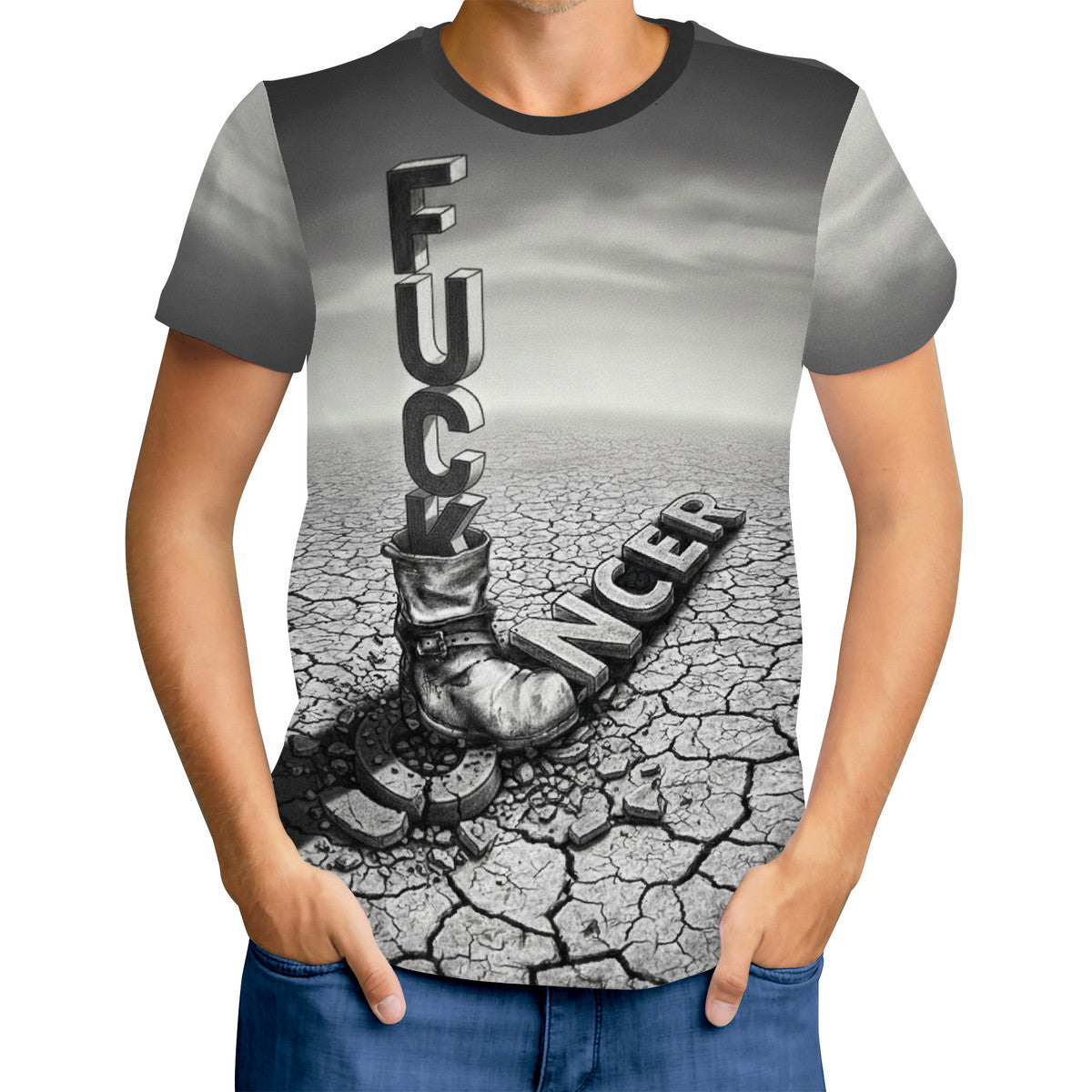 Fu*k Cancer Men's All Over Print T-Shirt