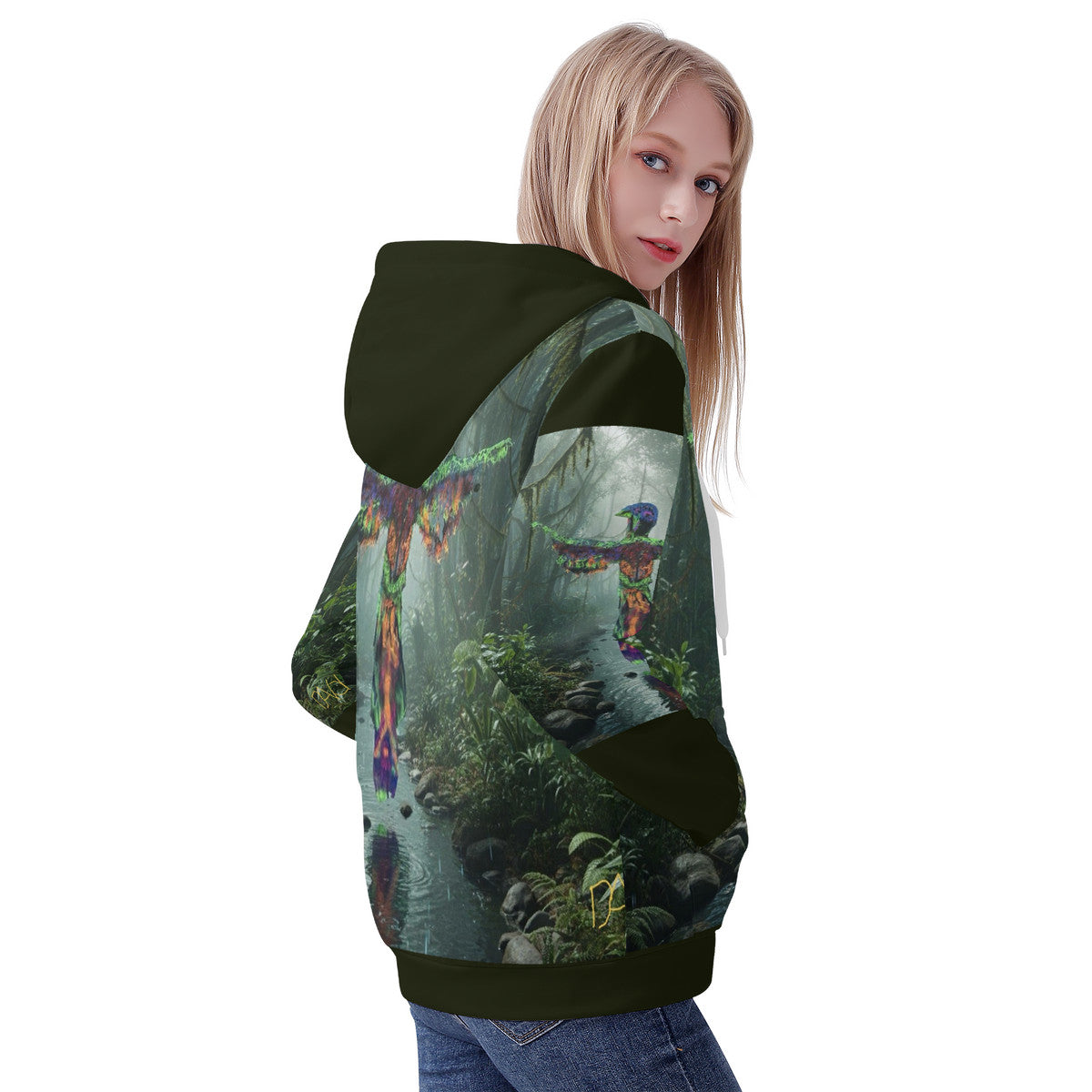 Phoenix Rising - Original Art by Craig Davoll -  Women's All Over Print Zip Hoodie