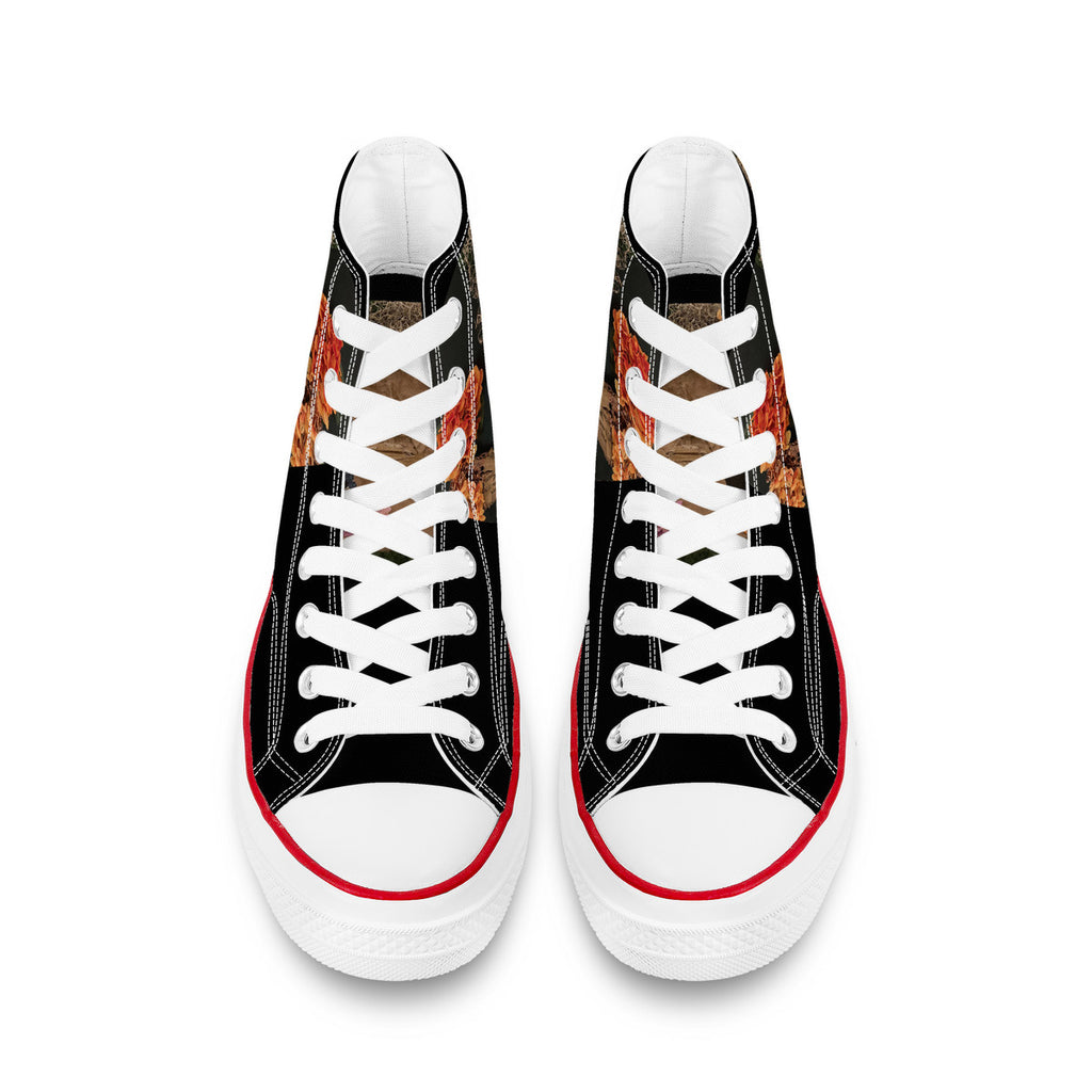 Come See Me -Original artwork by Craig Davoll - D70 High Top Canvas Shoes - White