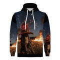 Dan D. Lion - Fire - Original Artwork by Craig Davoll -  Men's All Over Print Hoodie