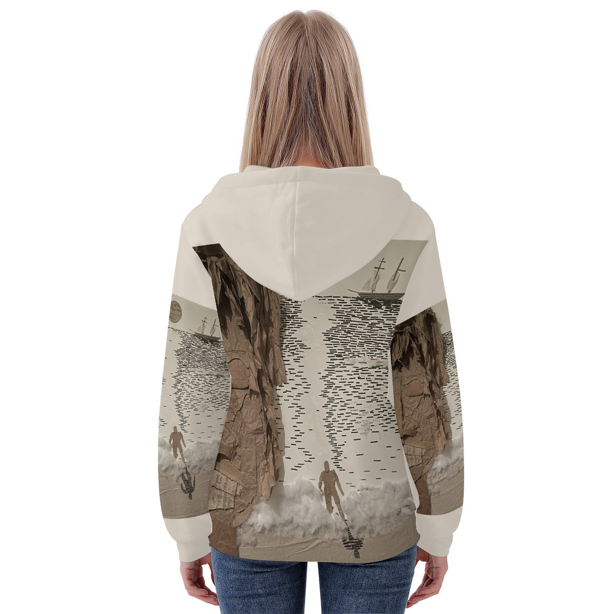 Midnight Run - Original Artwork by Craig Davoll - Women's All Over Print Zip Hoodie