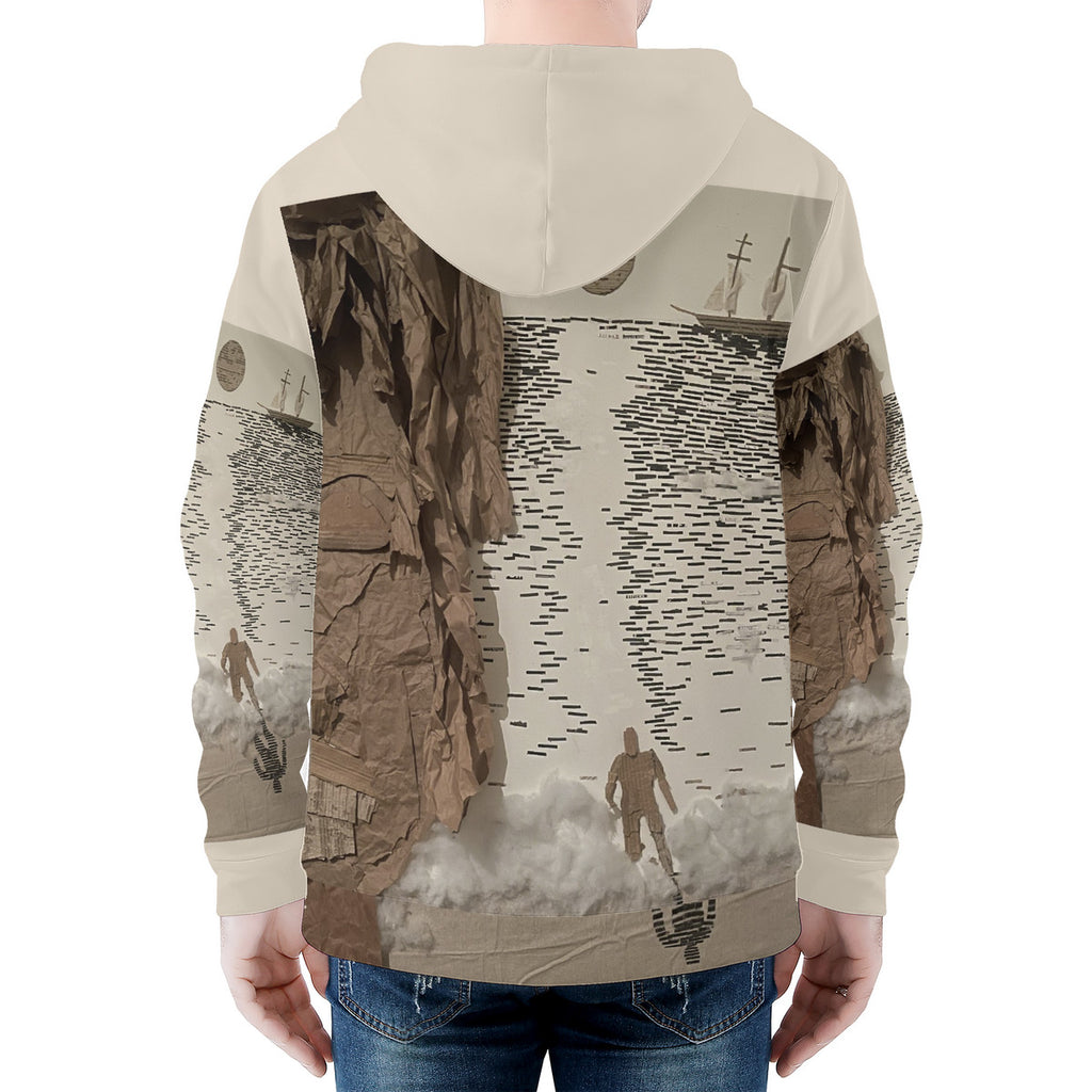 Midnight Run - Origina Artwork by Craig Davoll - Men's All Over Print Zip Hoodie