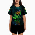 Feeling Froggy - Original Art by Craig Davoll - Women's Summer Round Neck Pajamas