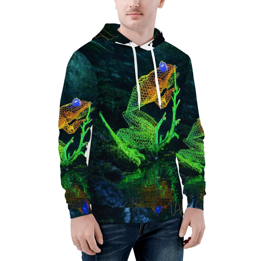 Nature Wins -Feeling Froggy-  Original Artwork by Craig Davoll - Men's All Over Print Hoodie