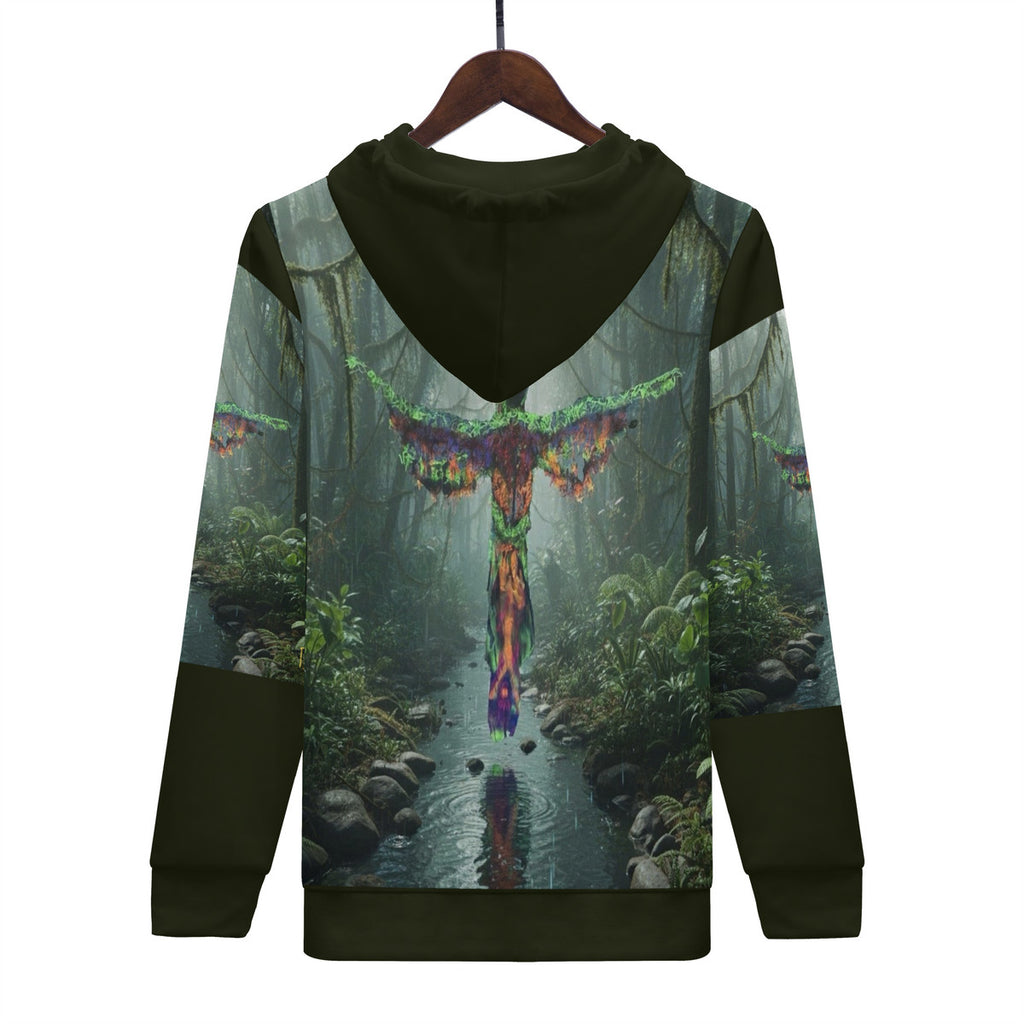 Phoenix Rising - Original Art by Craig Davoll -  Women's All Over Print Zip Hoodie