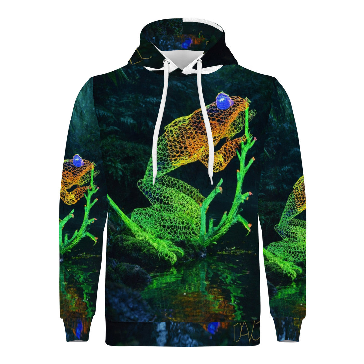 Nature Wins -Feeling Froggy-  Original Artwork by Craig Davoll - Men's All Over Print Hoodie
