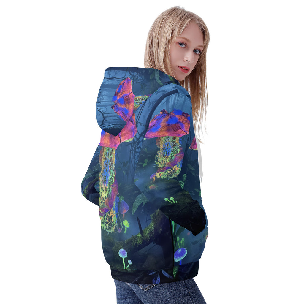 Mycel - Original Art by Craig Davoll - Women's All Over Print Zip Hoodie