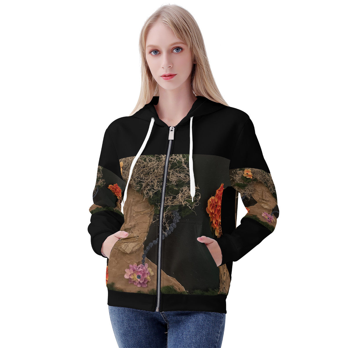 Come See Me - Original Artwork by Craig Davoll - Women's All Over Print Zip Hoodie
