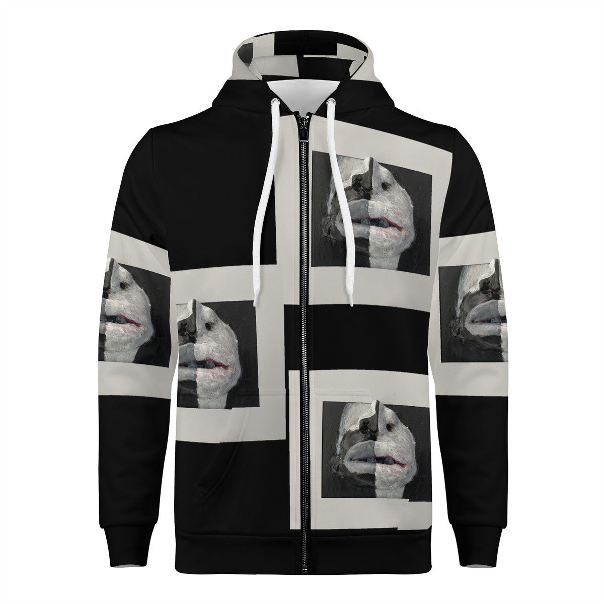 The Warriors - Original Artwork by Craig Davoll -  Men's All Over Print Zip Hoodie